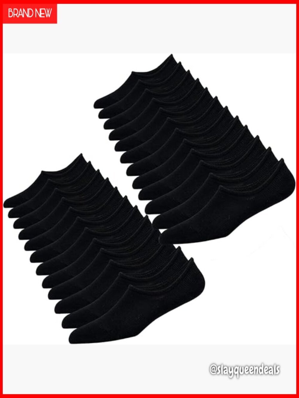 Men's No Show Socks with Non-Slip Grips, 12 Pairs, Cotton Blend